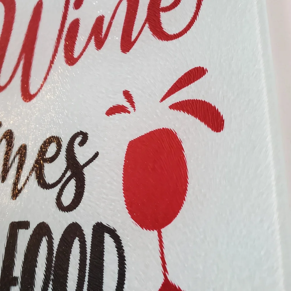 I cook with wine Glass Cutting Board